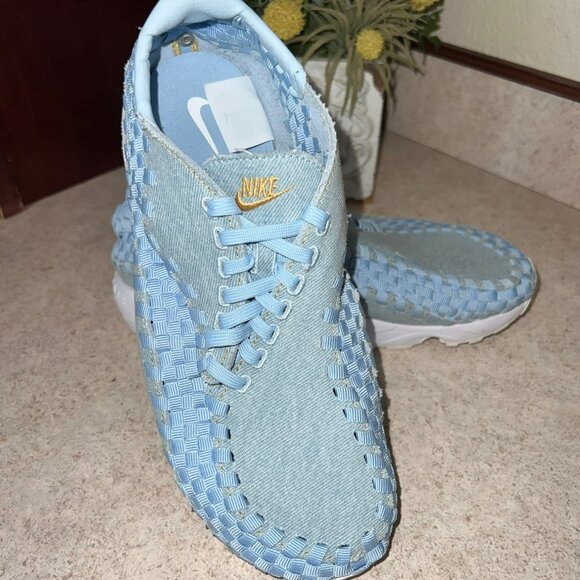 Nike Air Footscape Woven Light Blue Sneakers  Womens Casual Shoes Unique Design - Picture 8 of 11